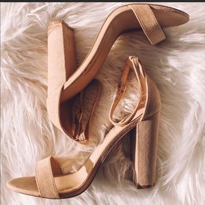 REPOSH BLOCK NUDE/TAN BLOCK HEEL